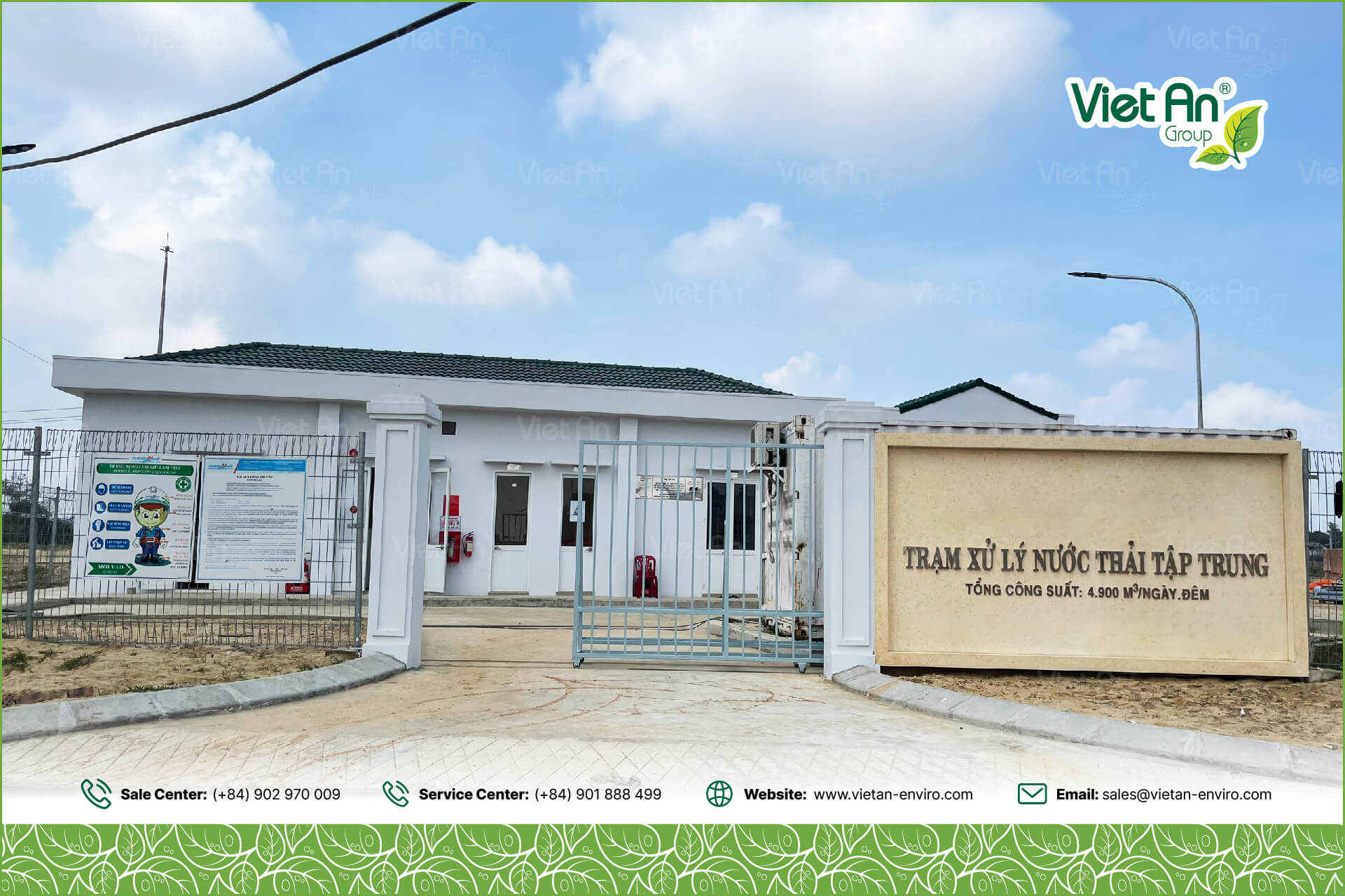 Trạm quan trắc nước thải tại khu XLNT tập trung