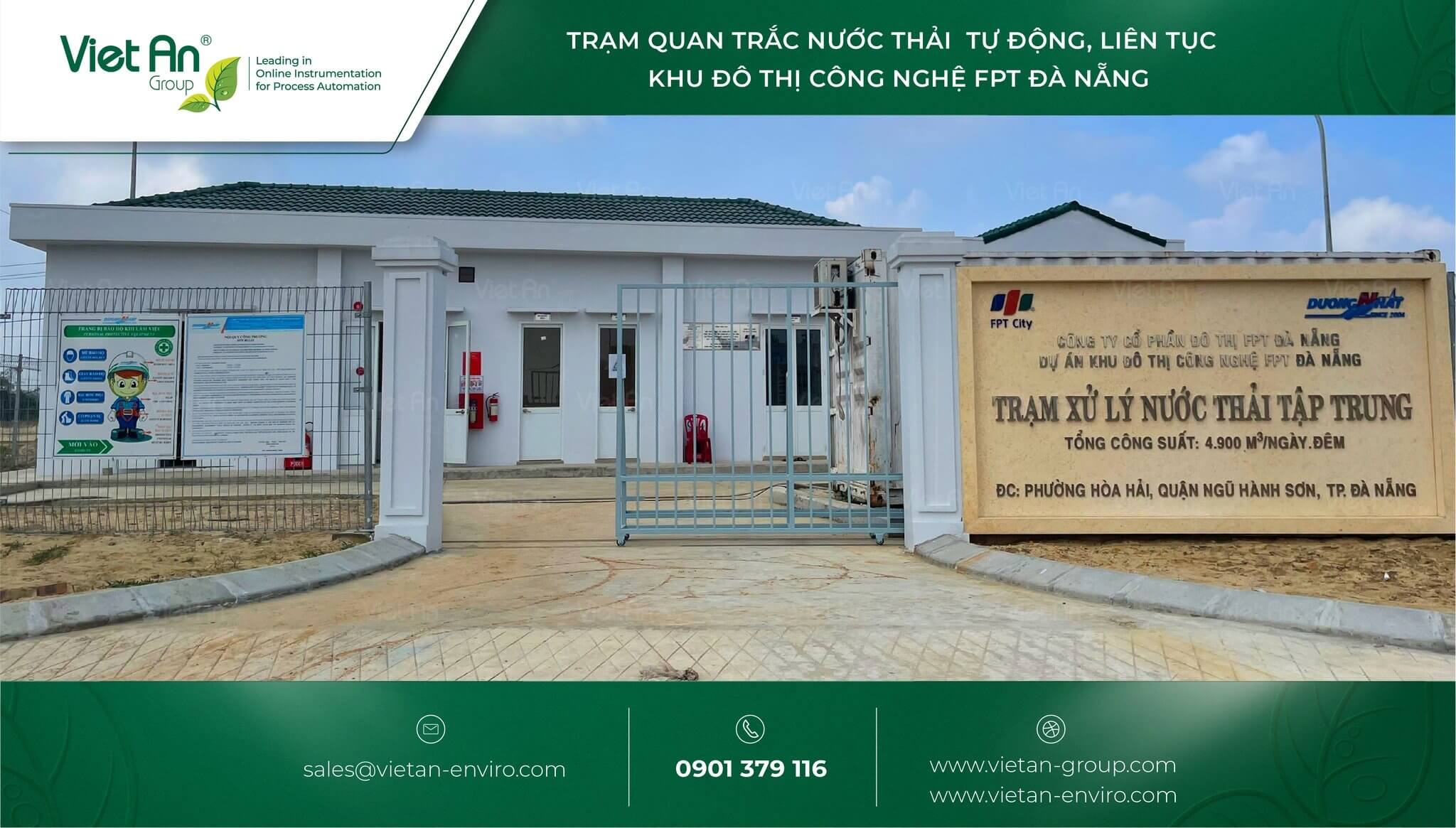 Xây dựng hệ thống quan trắc nước thải tại KĐT CN FPT Đà Nẵng