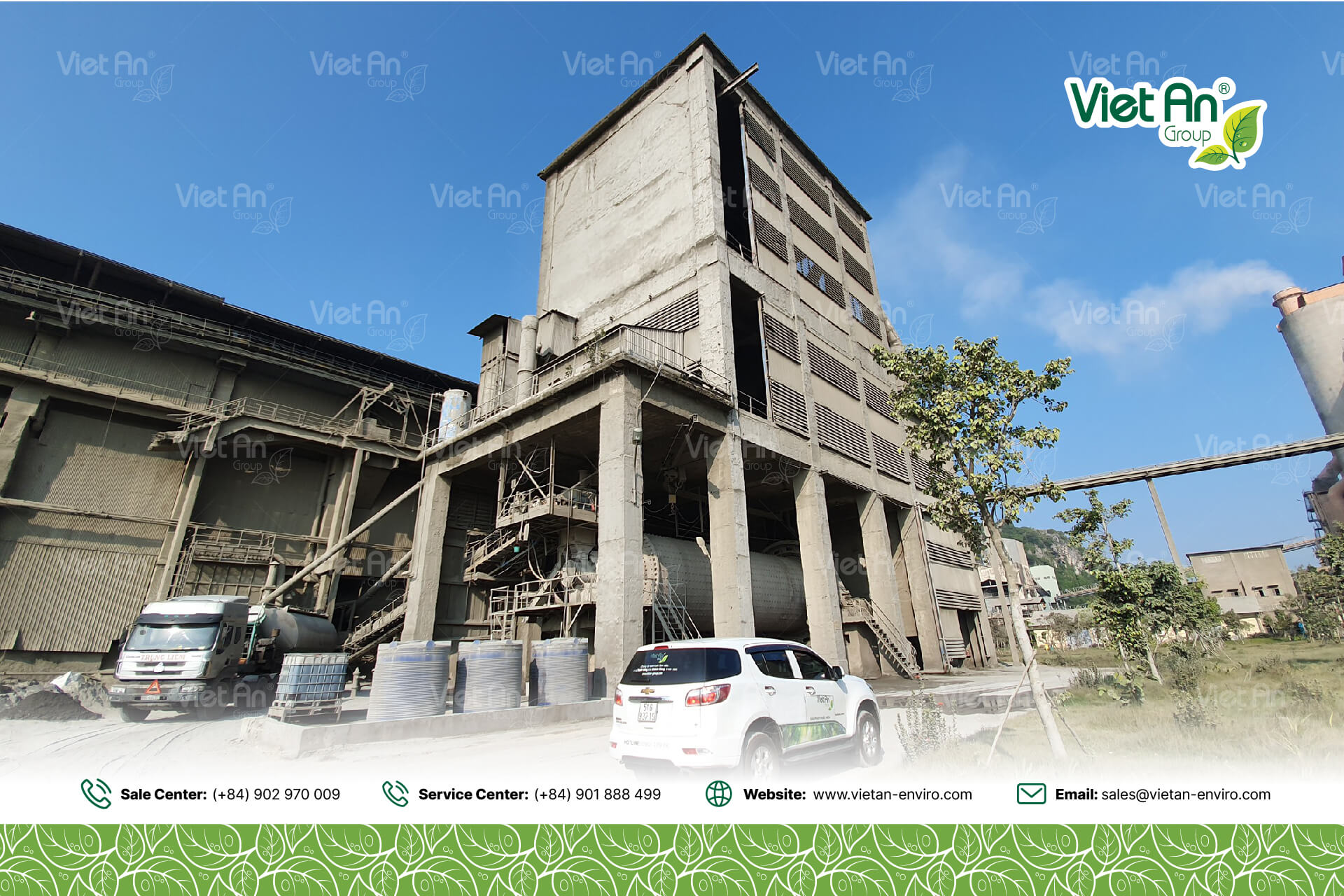 Trạm quan trắc khí thải tại nhà máy sản xuất Xi Măng